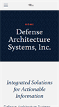 Mobile Screenshot of defensearchitecturesystems.com